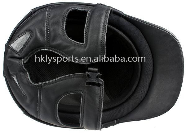 Horse Racing Helmet, Leather Coated ABS, with CE Certified