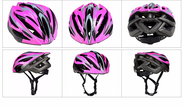 pink bicycle helmet