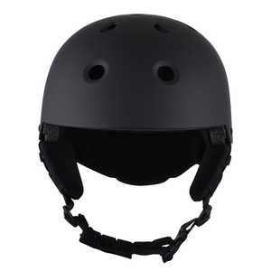 CE Certification ABS Shell Snow Skiing Helmet Black Helmet Ski