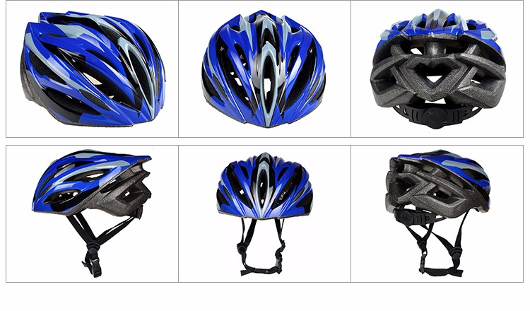 blue bicycle helmet