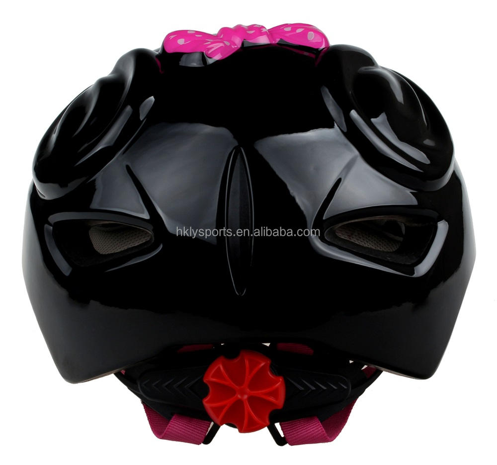 Lovely Custom Pink Animal Mouse Kids Cycle Scooter Helmet for Kids Bicycle