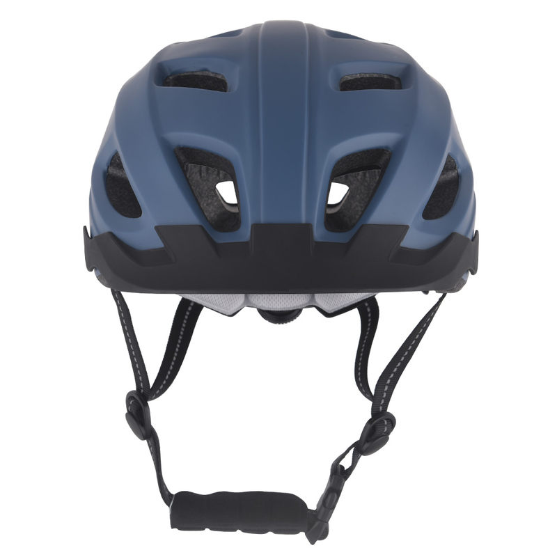 New Bike Helmet Led Light PC In-mold Cycling Helmet , Safe Sport Mountain Road Riding Bike Helmet for Adult Blue