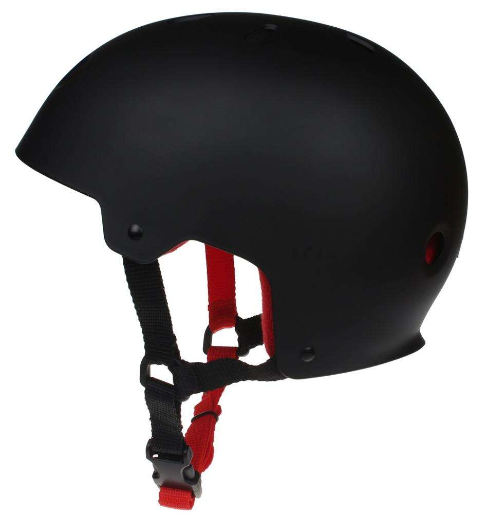 Classic Black Skate Helmet Design with Sweat Saver Liner Skateboard Helmet