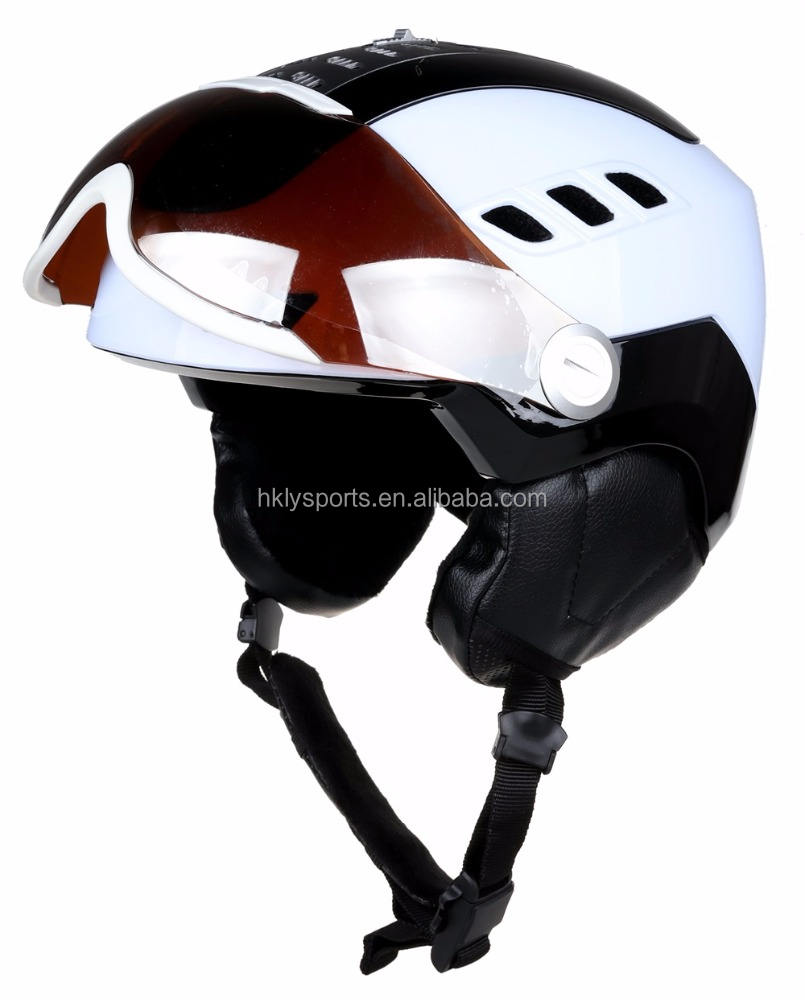 Winter Snow Sports Ski Skating In-mould Adult Ski Helmet with Glass
