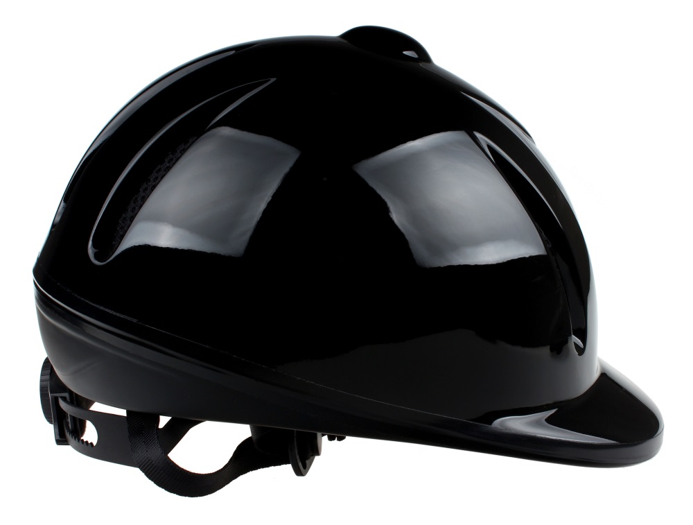 brown equestrian helmet