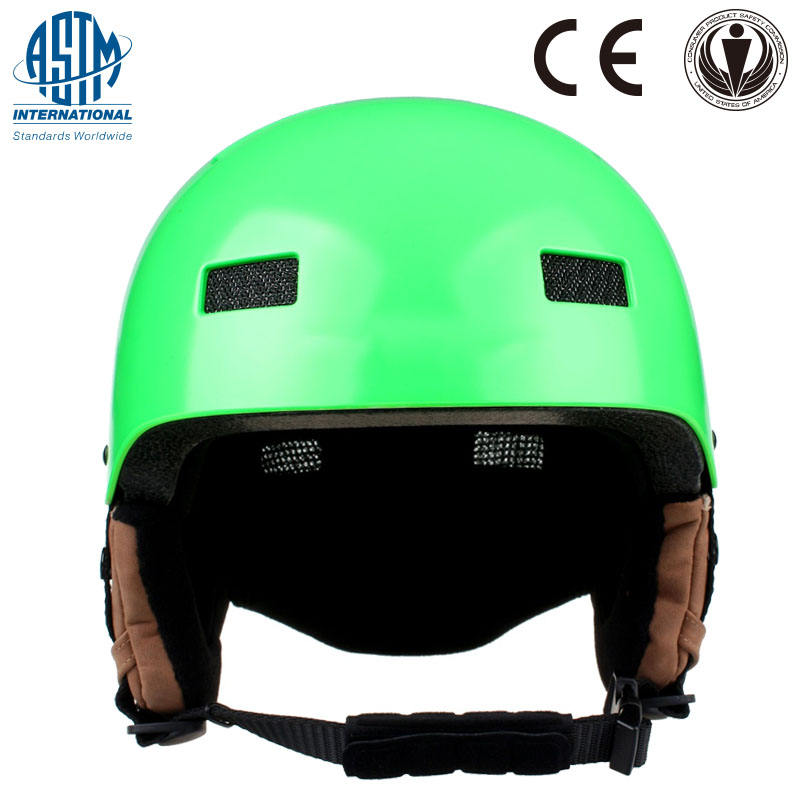 2017 New Design Hot Sale Leather Ear Protection Ski Helmet, Popular Snowboard Helmet, Leather Helmet