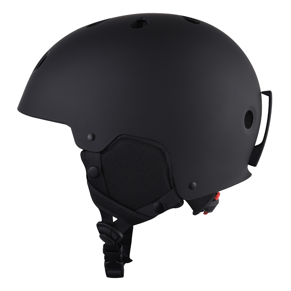 CE Certification ABS Shell Snow Skiing Helmet Black Helmet Ski