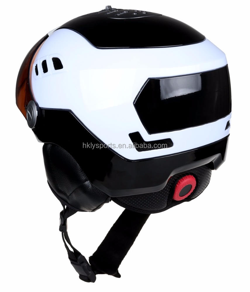Winter Snow Sports Ski Skating In-mould Adult Ski Helmet with Glass