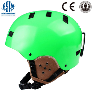 2017 New Design Hot Sale Leather Ear Protection Ski Helmet, Popular Snowboard Helmet, Leather Helmet