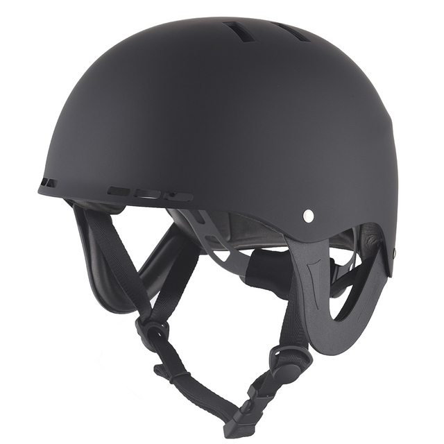 Certified Matte Black Water Sports Kayak Rafting Skiing Helmets