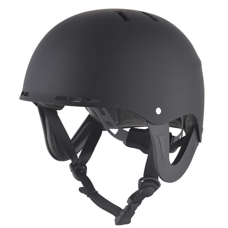 Certified Matte Black Water Sports Kayak Rafting Skiing Helmets