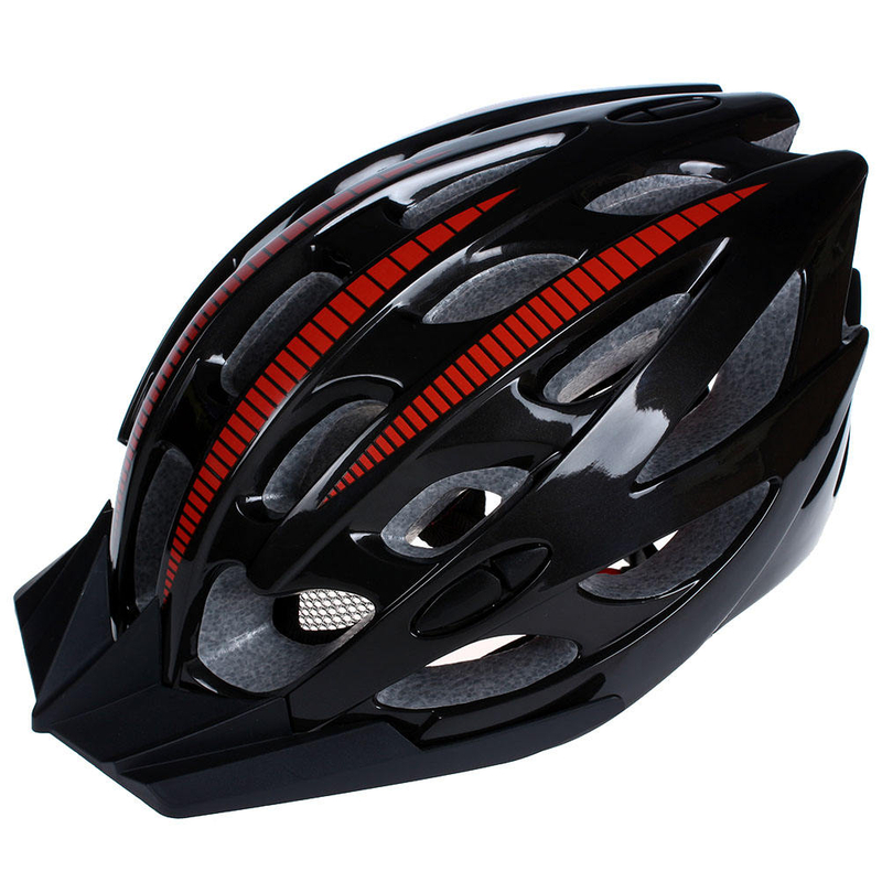 Wind Cross Black Red Protective Bicycle Adult Helmet with Visor,breathable Helmet